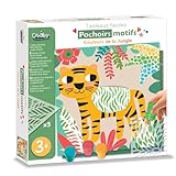 AGE : Dès 3 ans Créa Lign - Coffret Loisirs Créatifs - Pochoirs Motifs - Couleurs de la Jungle