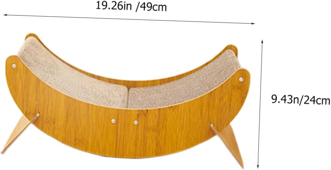 Wear-Resistant Large Cat Scratching Board with Moon-Shaped Corrugated Paper Pad Multifunctional Cat Scratcher Lounge