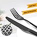 Black Silverware Set, Elegant Life 20-Piece Stainless Steel Flatware Cutlery Set, Knife Fork Spoon Flatware, Mirror Finish, Smooth Edge, Service for 4 (Black)