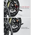 KEMIMOTO-Universal-Motorcycle-Foot-Pegs-CNC-Aluminum-Compatible-with-Dyna-Grom-Ninja-400-CRF300L-TW200-Iron-883Highway-Footpegs-Foldable-FootPegs-22mm-32mm-78-125-Inch-Crash-Bar-FootrestBlack