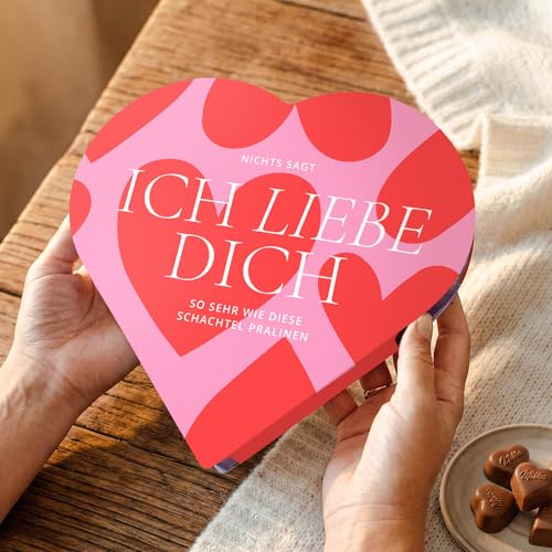 Milka Herz Geschenk Schokolade Thema Milka Schokolade Geschenk mit Herzpralinen im Liebethema thematische Milka Schokolade ideal für Geburtstag