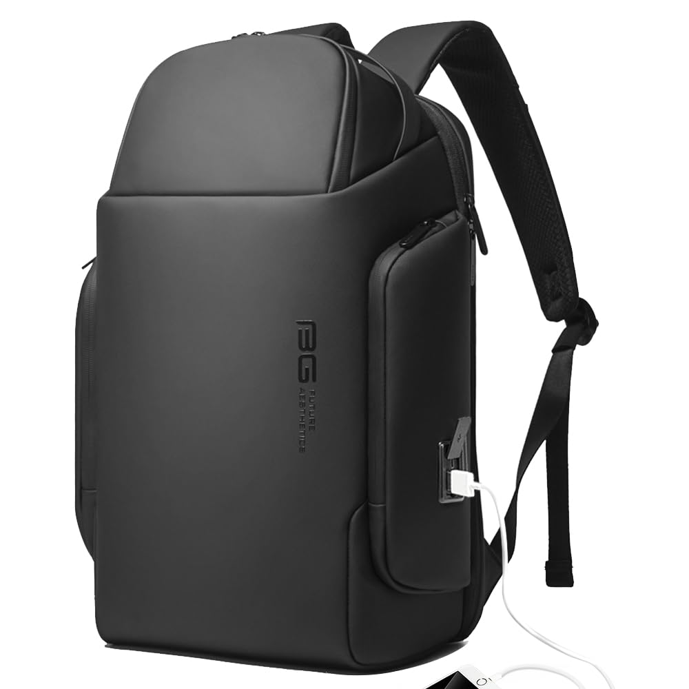 BANGE Business Backpack for Work, Laptop Backpack Fits 15.6 Inch Notebook, Travel Business Work Backpack with USB3.0 Fast Charging Port