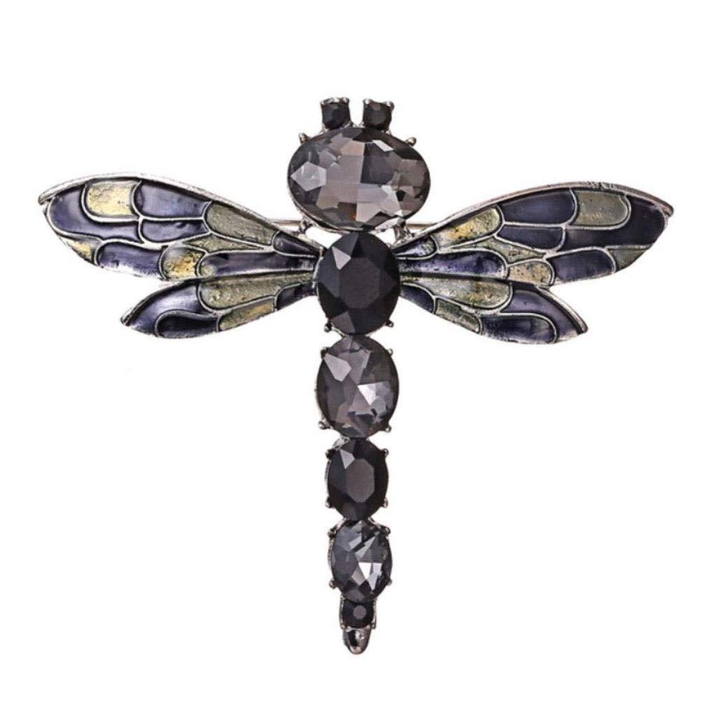 Libellen-Edelstein-Brosche, stilvolle Bunte Emaille-Tropföl-Brosche, Retro-Pin-Brosche-Zubehör