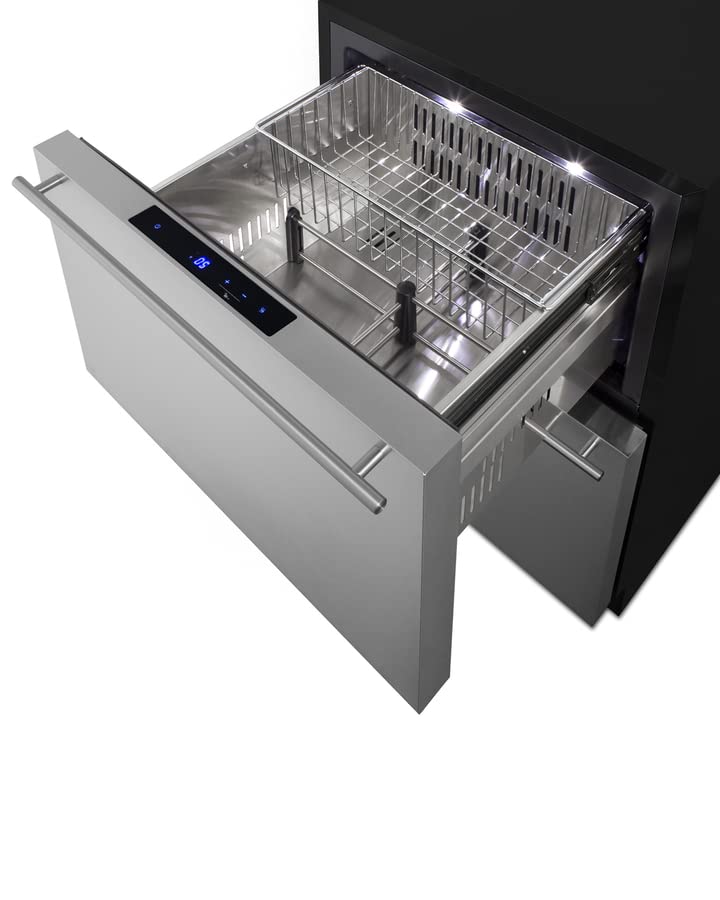 Summit 24” Two Drawer Freezer, Outdoor Drawer Refrigerator, 3.7 Cu.Ft. Capacity, ADA Compliant, Stainless Steel, Panel Ready Capable*- Adfd243os (*Panels Not Included) on Fridge.com - View 5