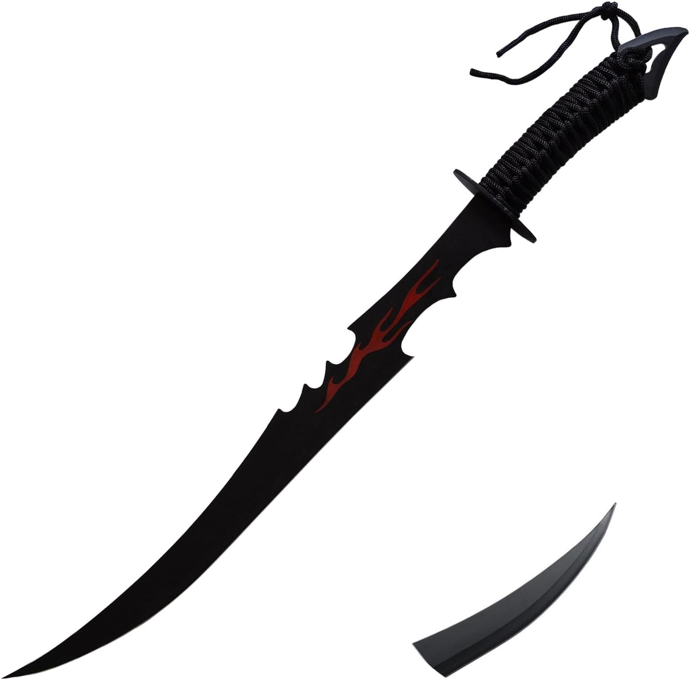 Machete with Nylon Sheath and Lanyard with Darts Jungle Hunter Machete for Outdoor Adventure Black