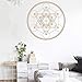 BKDPW Sticker Mural Géométrie Sacrée De Rubik's Cube Alchimie Géométrie Mur Vinyle Autocollant Ligne Ronde Mandala 57X57Cm