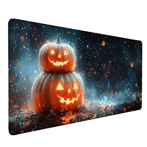Tapis Souris Citrouille Grand Format pour Organiser et Décorer le Bureau PC
