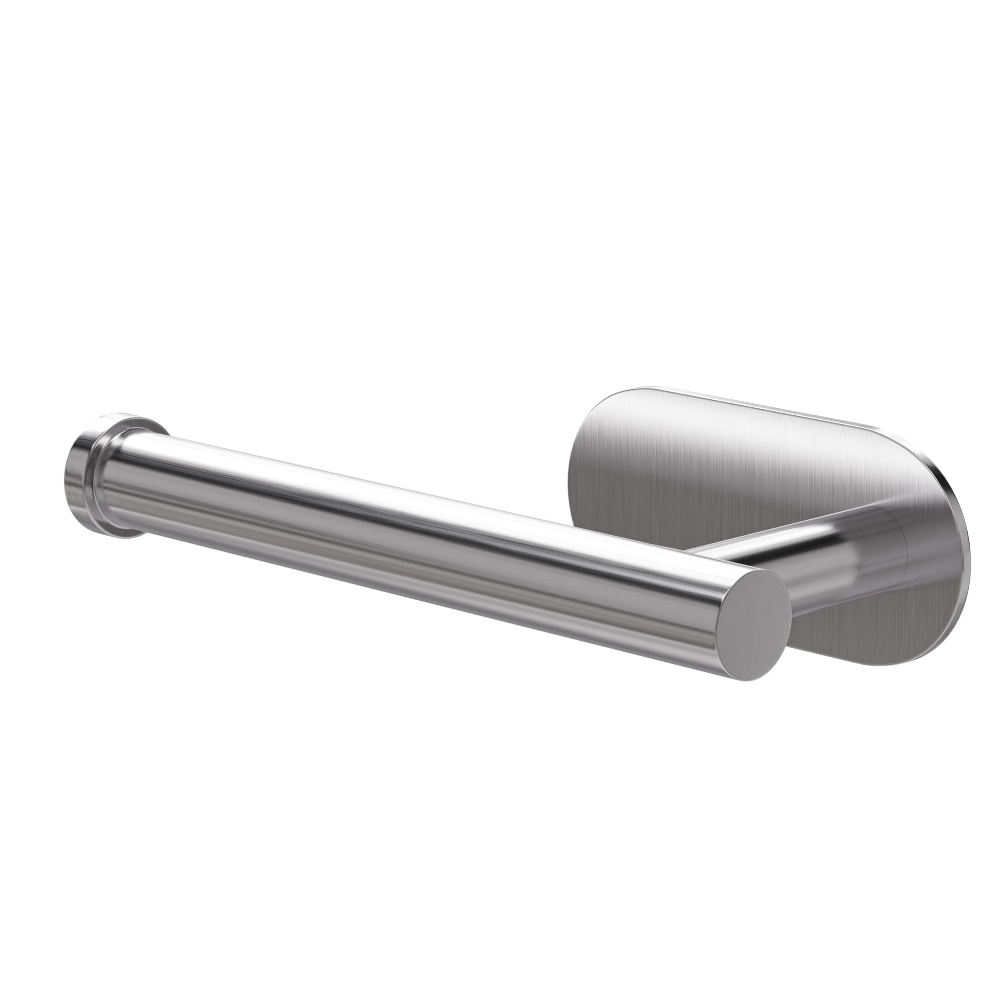 Amig Matte Silver - Self-Adhesive Bathroom Toilet Roll Holder Mod. Ea-3 - Wall-Mounted Toilet Paper Holder Screwless Adhesive - 164 X 70 X 45 Mm - Stainless Steel - Matt Silver