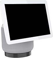 Vista 4 de Soporte de escritorio con gestión de cables, práctico soporte para fácil rotación, no requiere taladrar, compatible con dispositivos Echo