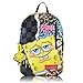 SpongeBob SquarePants Backpack for Teens with Rubber Luggage Tag | 2 Piece SpongeBob Backpack Set for Boys, Girls, Unisex | SpongeBob School Backpack and Travel Essentials