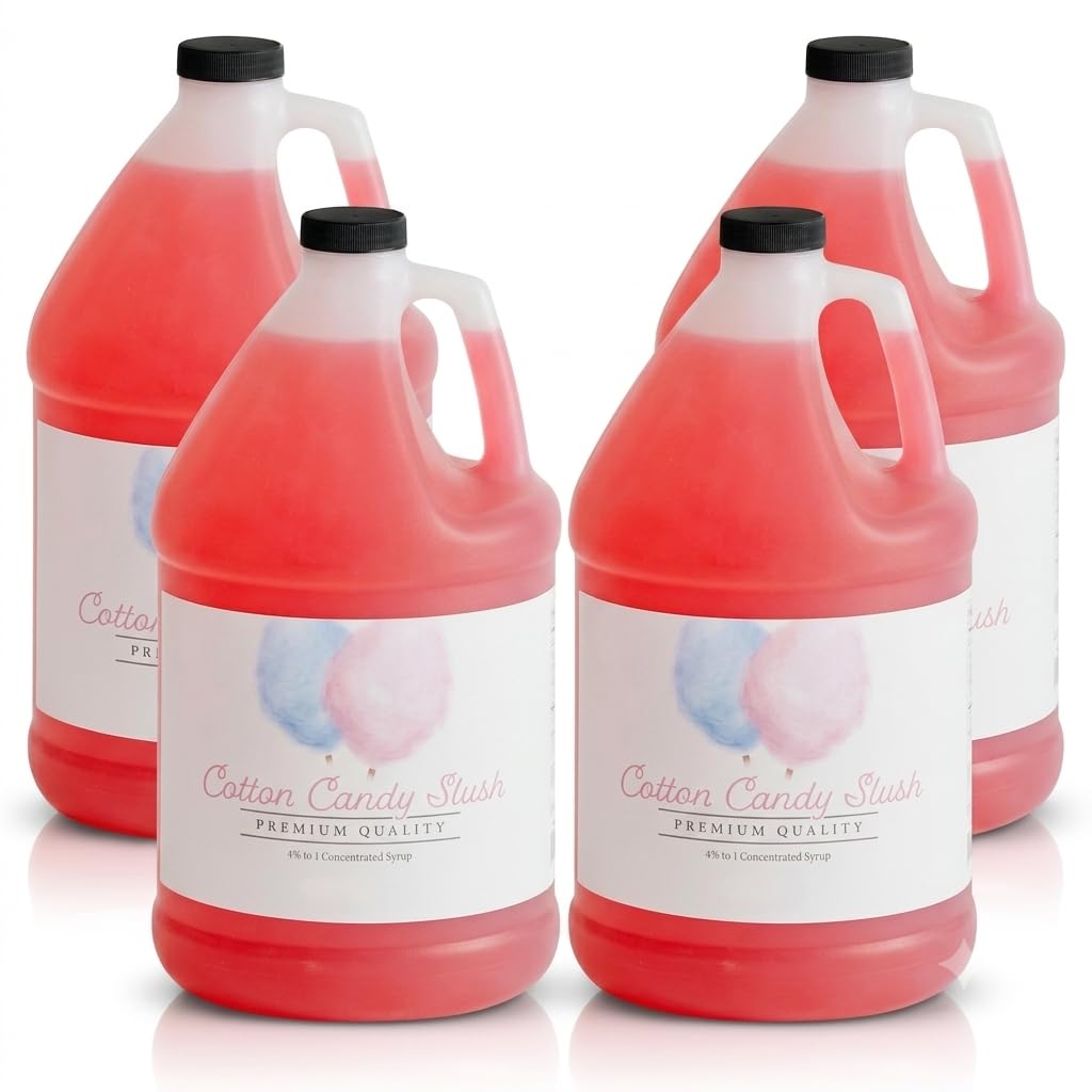 Cotton Candy Slushy Concentrate 4.5: by Glownary – #10 Can, Golden Brown, Pack of 4
