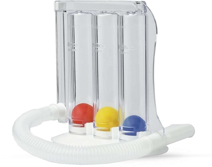 SNFE Spirometer 3 Ball Lung Exerciser, Hygenic, Washable Respiratory Exerciser Respirometer,Pack of 1,Multicolor