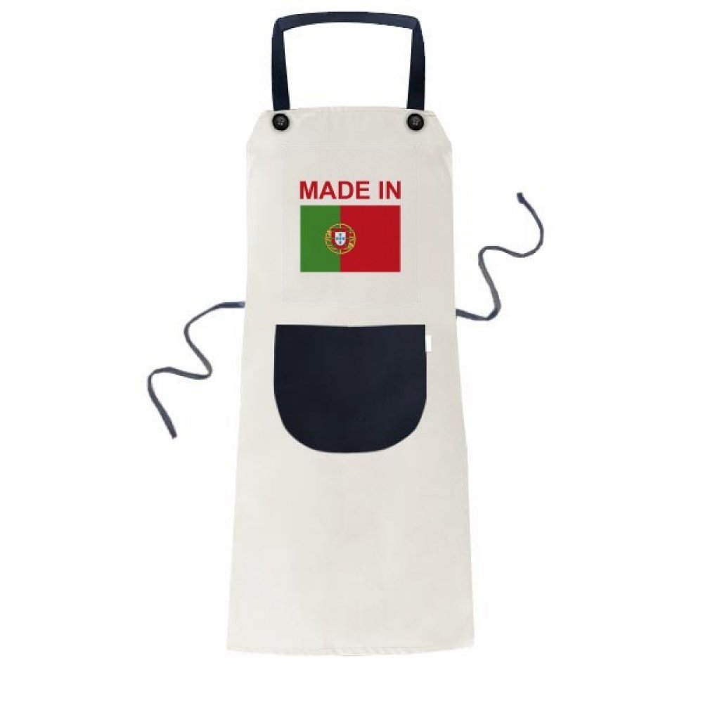 Tablier de cuisine Fabriqué au Portugal bavoir noir 70x67cm avec poche pour hommes et femmes