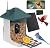 Bird Feeder with Camera,Smart Watching Birds,AI Identify Species with Solar Panel,Auto Record 2K HD Capture Video Live,2L Large Capacity,Ideal Gifts for BirdLover (Green+64G Card)