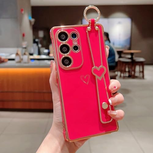 ZTOFERA for Samsung Galaxy S26 Ultra 5G Case with Wrist Strap,Hot Pink