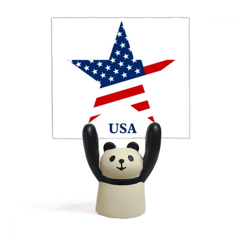 Porte-mémo Amestar stand panda mignon et drapeau USA - 4