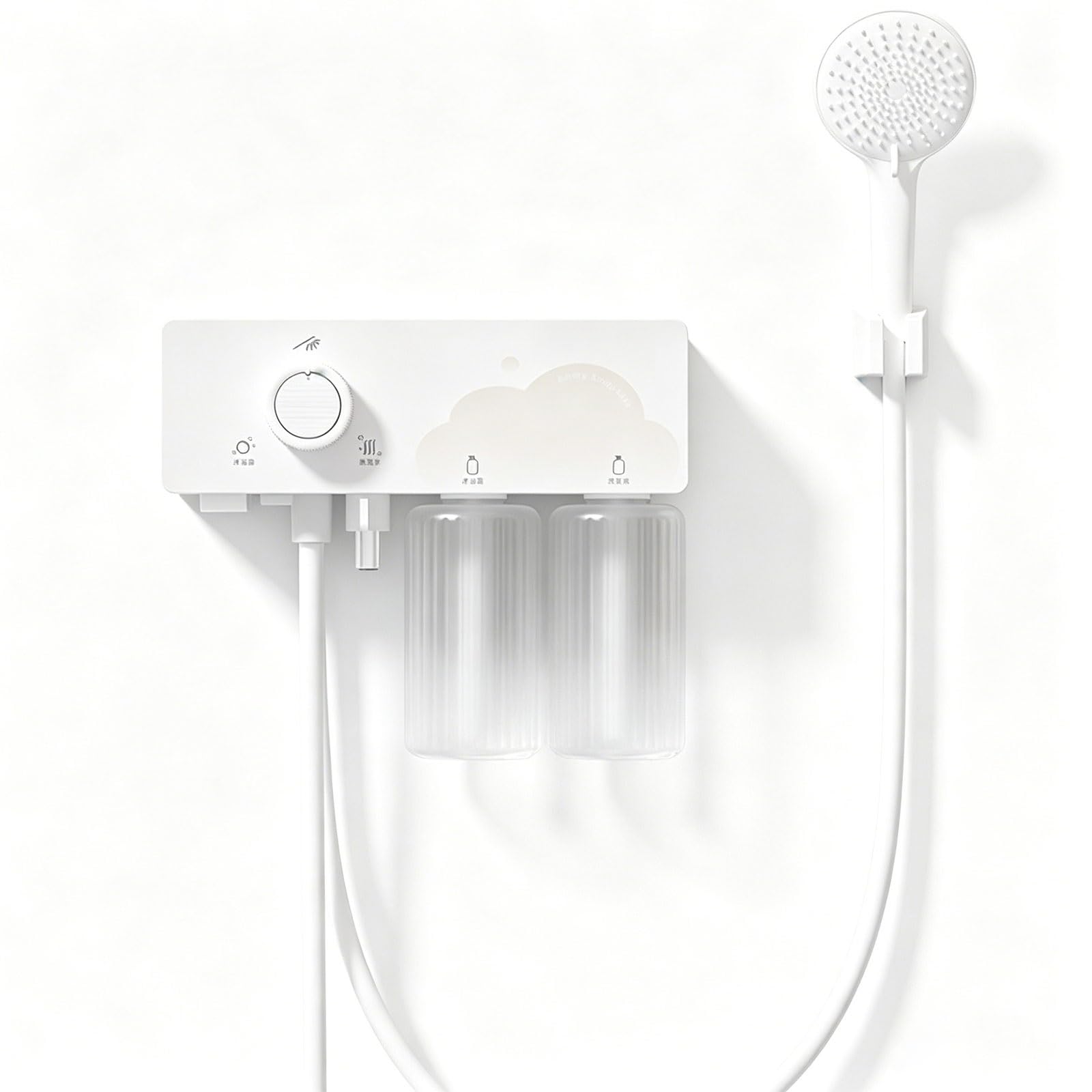Pommeau de douche intelligent moussant avec distributeur de gel intégré pour un bain automatique