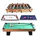 Mesa de futbolín 4 en 1 Mesa de Juego combinada Billar Tobogán Hockey Futbolín Mini Mesa de Billar Juguete de Mesa para Adultos Niños Juego de fútbol para niños y Adultos (Color, Tamaño: 90x73x73cm)
