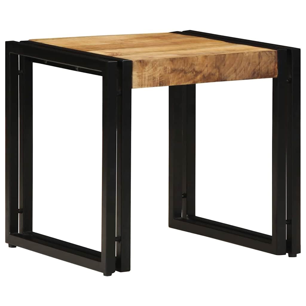 Couchtisch 40 x 40 x 38 cm, Kleiner Couchtisch mit Ablagefach, Beistelltisch Wohnzimmer braun – Moderner Stahlrahmen, praktisches Staufach für Zeitschriften und Fernbedienungen