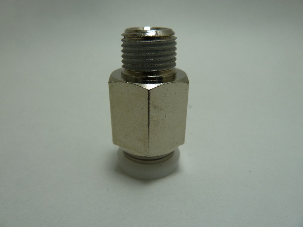 Mindman PC5/16-N1UT Pisco Fitting, Straight, 1/4 Tube Diameter, 1/8 Thread Size NPT