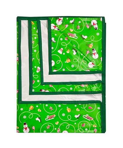Image of EcoSoft Plastic Sheet,PVC Sheet for Kids,Rubber Sheet for Babies,Bed Wetting Protector(90 x 135 cm) (Green Penguin)