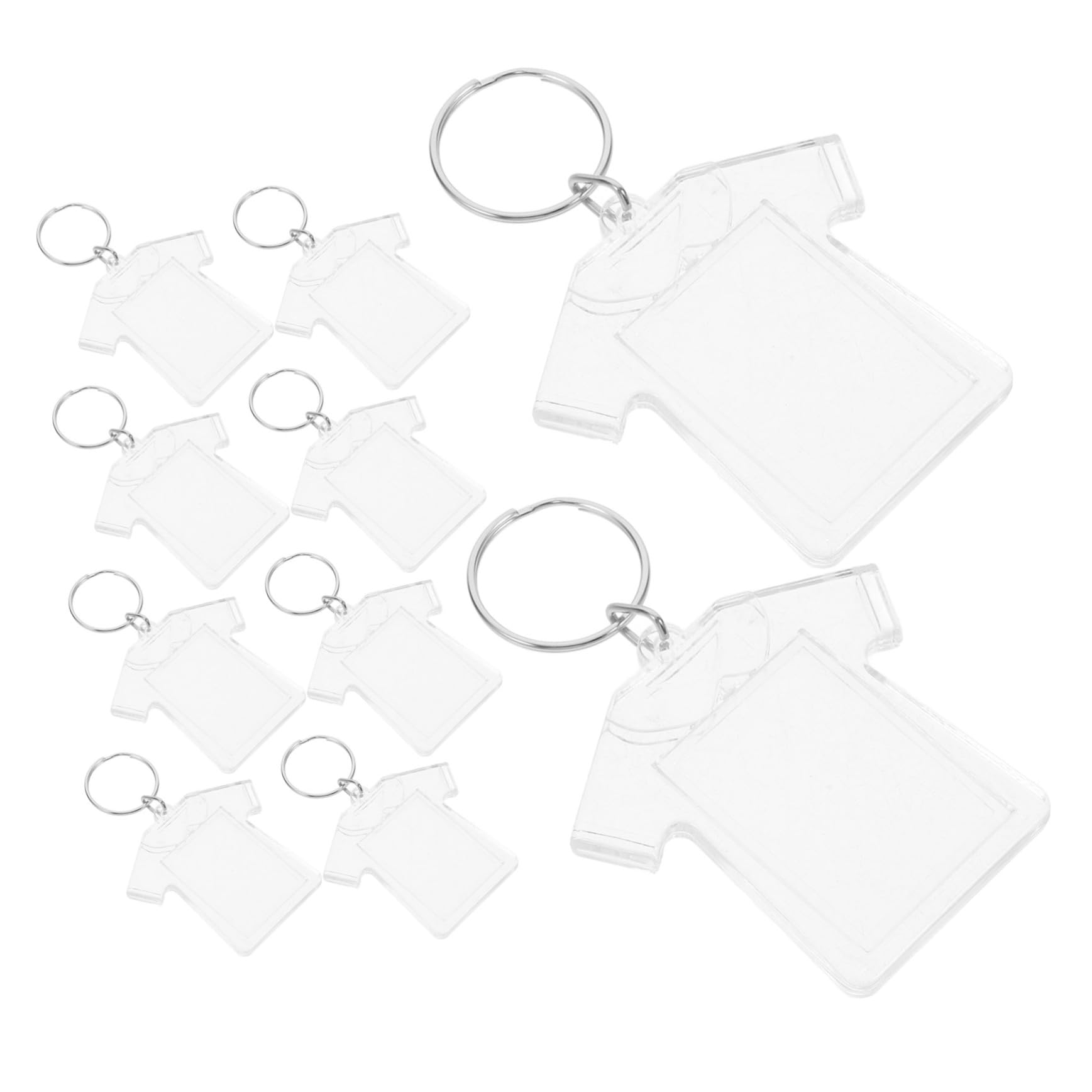 GALPADA 100 Stück Durchsichtige Acryl Schlüsselanhänger mit Fotorahmen Glatte Oberfläche und Portable Größe für Personalisierte Souvenirs und Schlüsselanhänger
