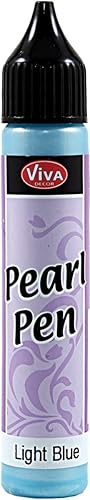 Viva Decor Bolígrafo de perlas de 0.8 fl oz, azul claro