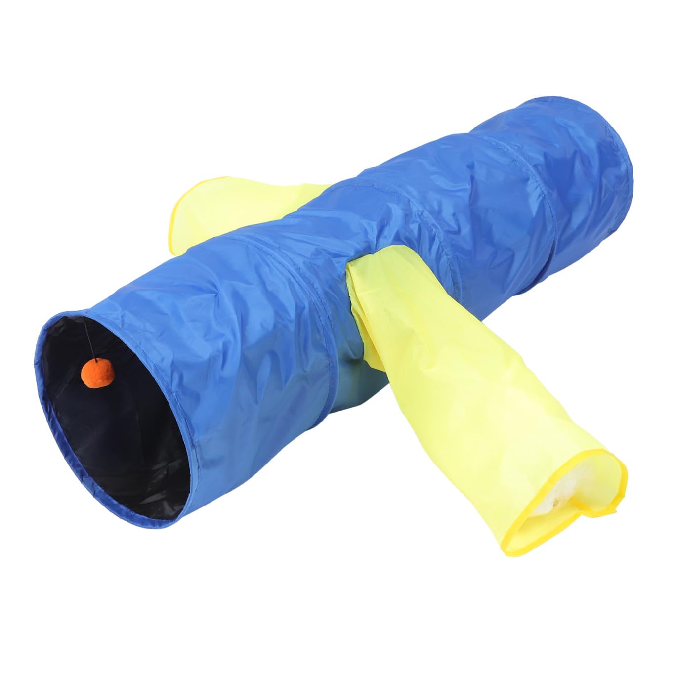 Didiseaon Tunnel Esercizio per Pieghevole e Poliestere Gatti Leggero in 3 Uscite Gioco Blu del Gatto in Casa