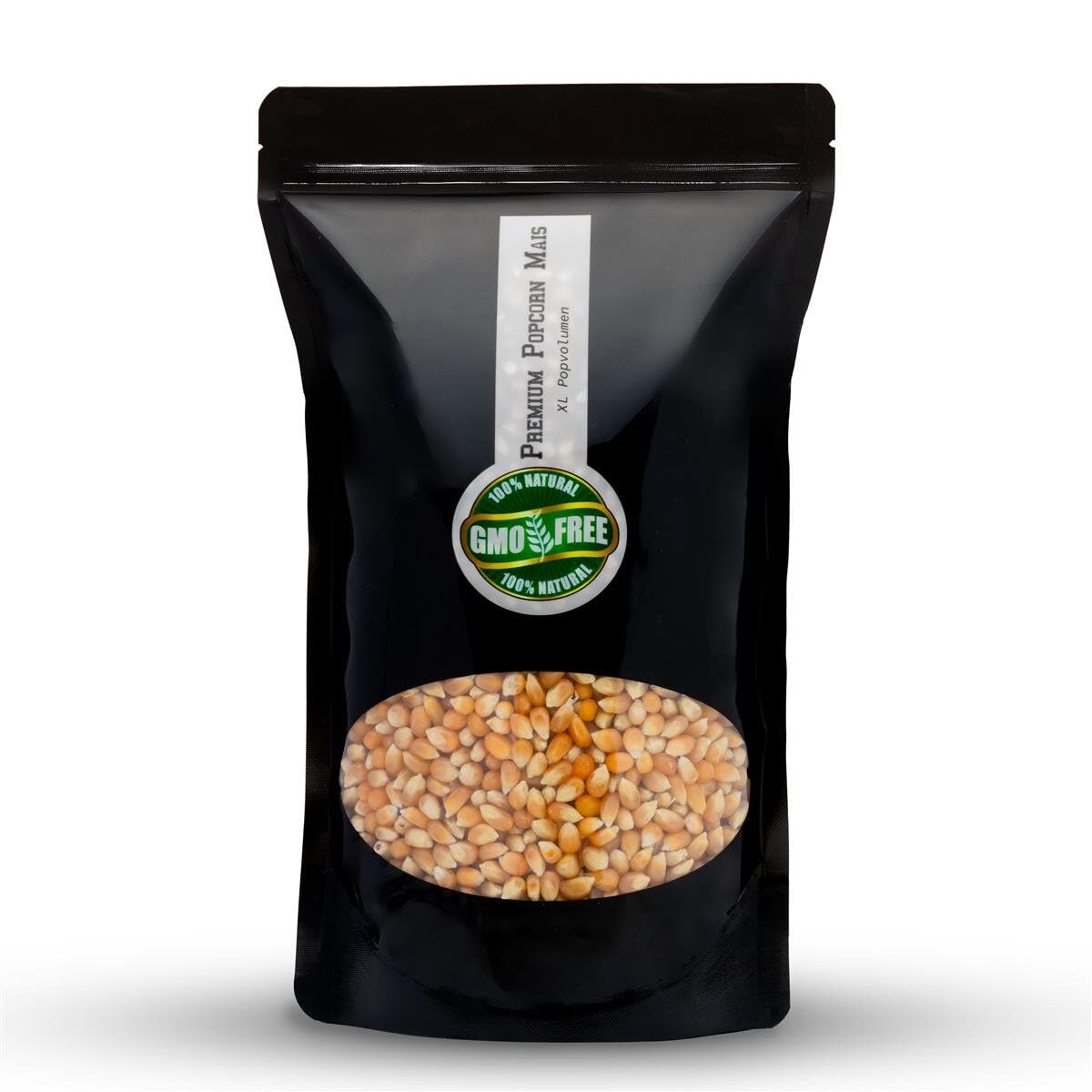 Hopser Food Fun Premium Butterfly Popcorn Mais 1000g XL 1:46 Popvolumen mit Aromaschutzverpackung GMO Frei