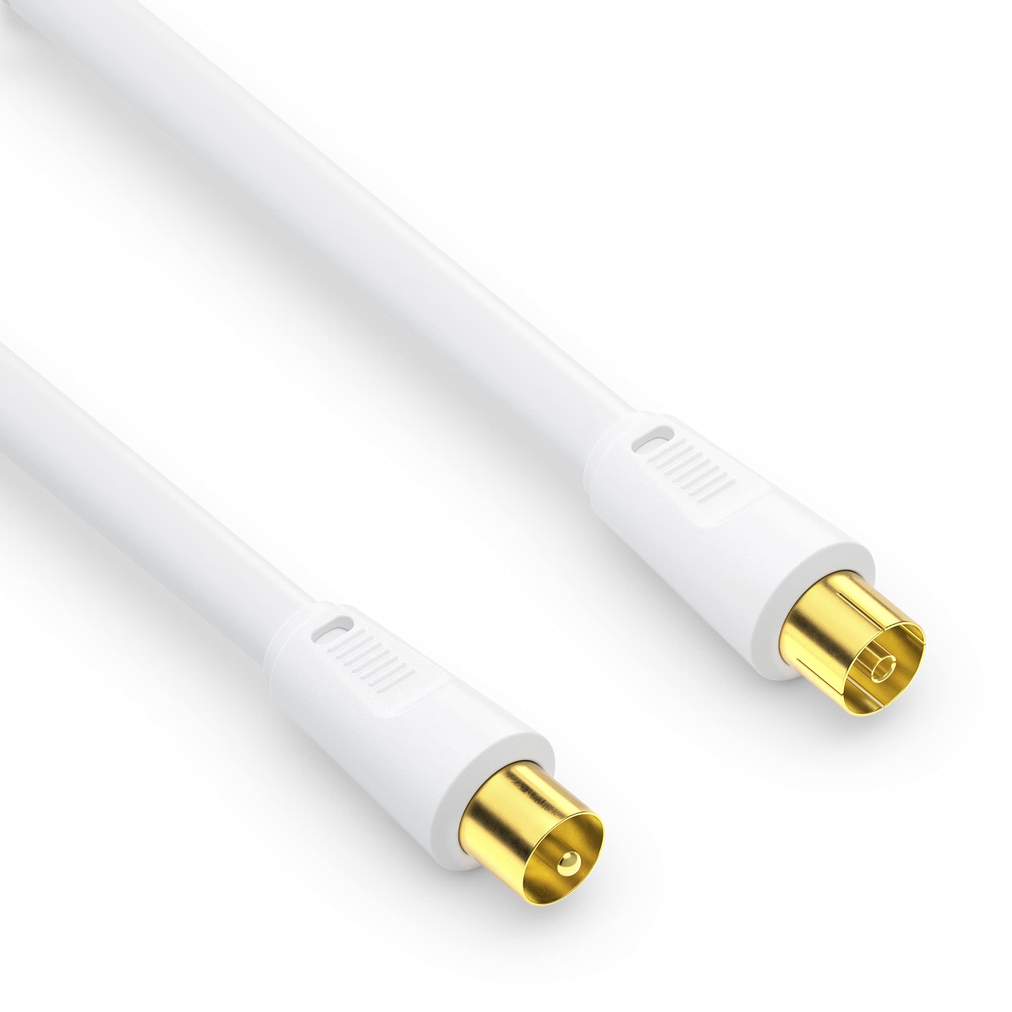 conecto TV Aerial Cable 1 m Coaxial Cable IEC Plug/IEC Socket White 1 m