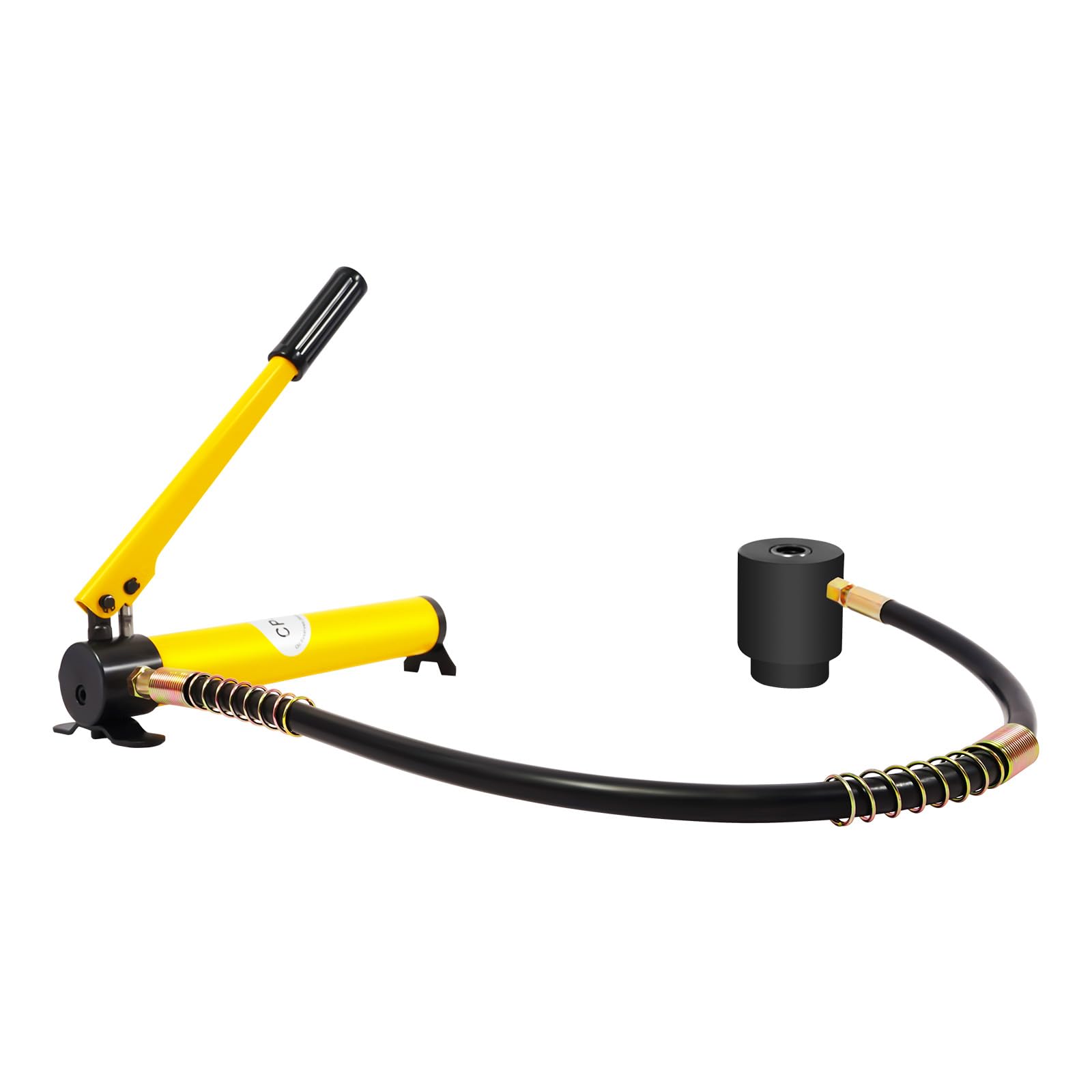 15T Hydraulische Lochstanzer Set Handpumpe Stahl Lochwerkzeug, Knockout Lochtreiber Kit mit 610Stanzformen Stanzen 16, 20, 26.2, 32.6,39,51,63,76,89,101mm für Baustellen