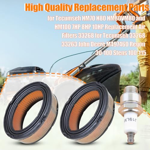 Mtanlo 33268 Luftfilter für Tecumseh HM70 H80 HM80 VM80 und HM100 7HP 8HP 10 PS, Ersatz-Luftfilter 33268 für Tecumseh 33268 33263 John Deere M49746O Regon 30-100 Stens 1000. - 115 V