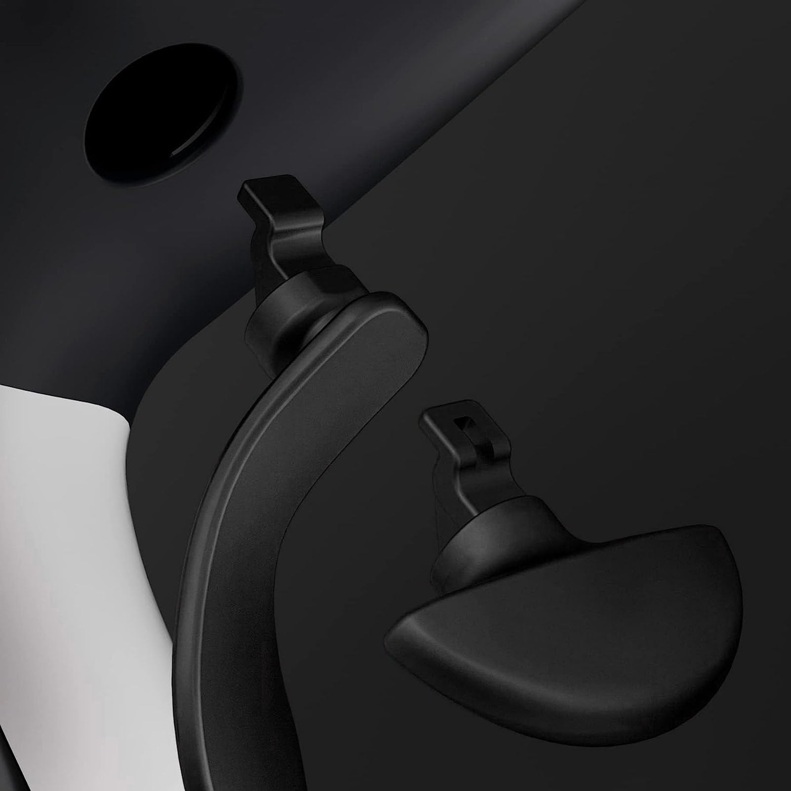 Set di 4 pallet in metallo, 2 paia di bottoni a spalla per controller parti di ricambio per controller Edge (nero)