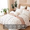 Erwinmu Heart Duvet Cover Set Queen Size,White Pink Red Heart Pattern Bedding Duvet Cover Girls with Zipper Closure,Breathable Microfiber Comforter Cover 90"x90" and 2 Pillowcases 20"x30" #2