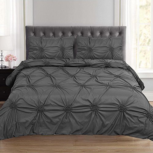 Sweet Home Collection Gray Tie Dye Duvet Cover Set