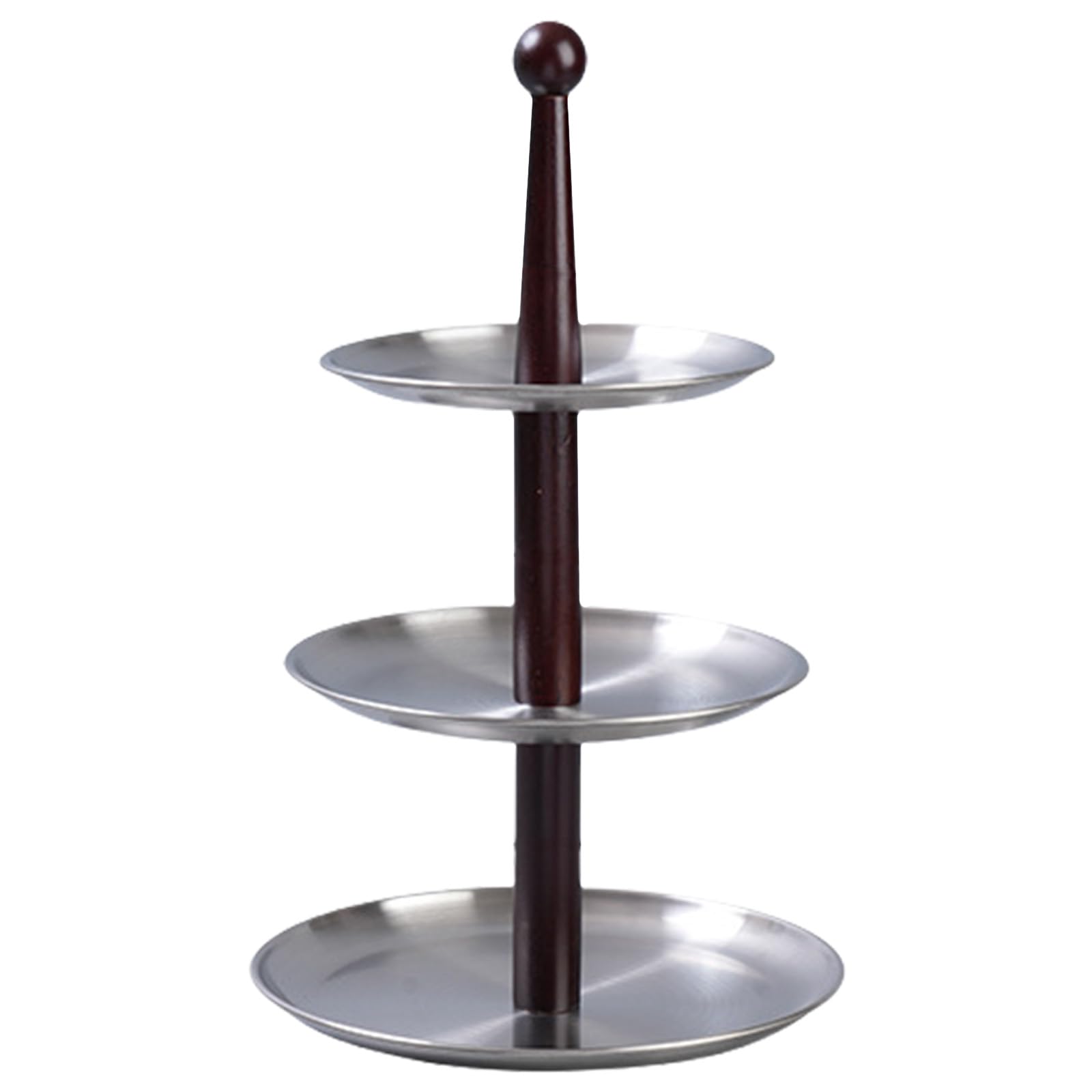 Elnwnnkc Round Metal Dessert and Fruits Tray Modern Stainless Steel Candy Fruit Display Holders for Home and Event Decoration Stainless Steel Fruit Tray