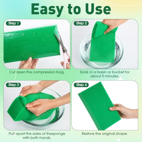 Image of Tioncy 10 Pcs Large Sponge Bulk - Multipurpose Cleaning Sponge for Car Wash, Tile Grout, Boat Bail, Household Cleaning - 8.7 x 4.7 x 2.6 Inch