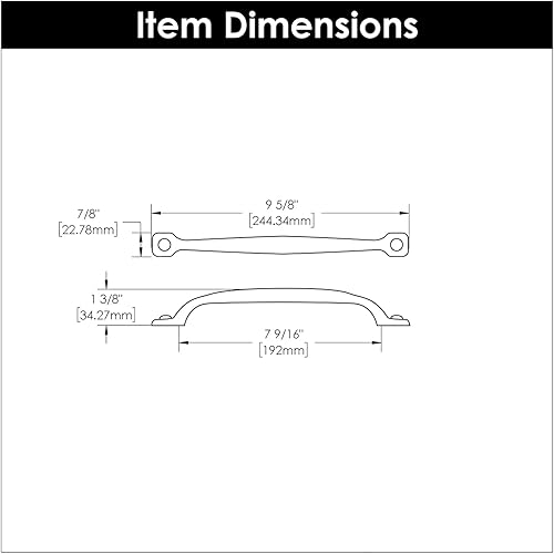 Miniatura 5 de Hickory Hardware Tiradores rústicos, manijas para puertas de gabinetes de cocina, cajones de tocador, tocador de baño, mesitas de noche y armarios,