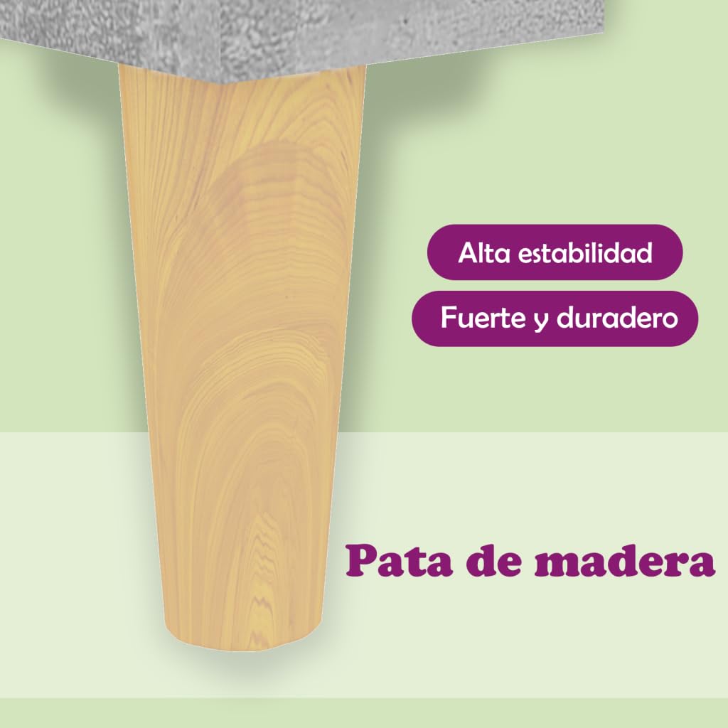 vidaXL Mueble de TV Patas Soporte Mobiliario Aparador Estante Salón Sala de Estar Dormitorio Decoración Gris Hormigón 103,5x35x50 cm Madera Maciza