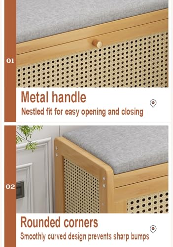 Banc à chaussures avec coussin rembourré idéal petits espaces - 7