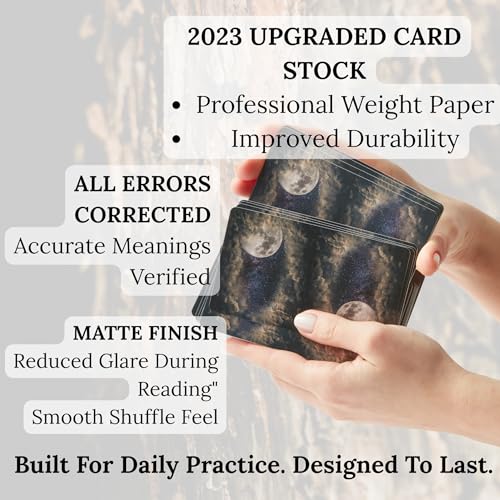 Image of Witchy Cauldron Tarot Cards for Beginners with Meanings on Them - 78 Card Learning Tarot Deck, No Book Needed Mid-Reading, Guidebook Included, Upright & Reversed, Chakra & Zodiac | Last Edition