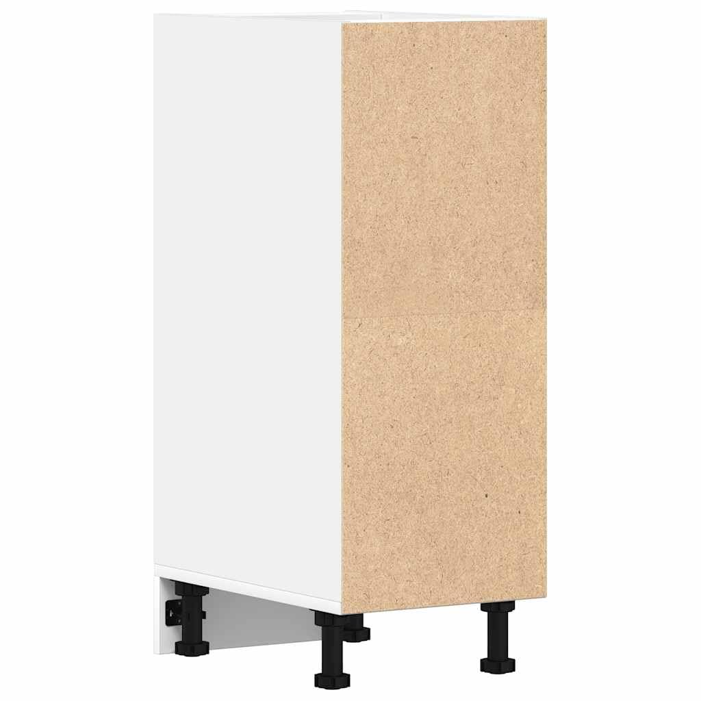 Mobiletto da cucina Riga, bianco, 30 x 44,5 x 81,5 cm, in legno resistente, con piedini regolabili, salvaspazio, per piccole cucine, corridoio, bagno