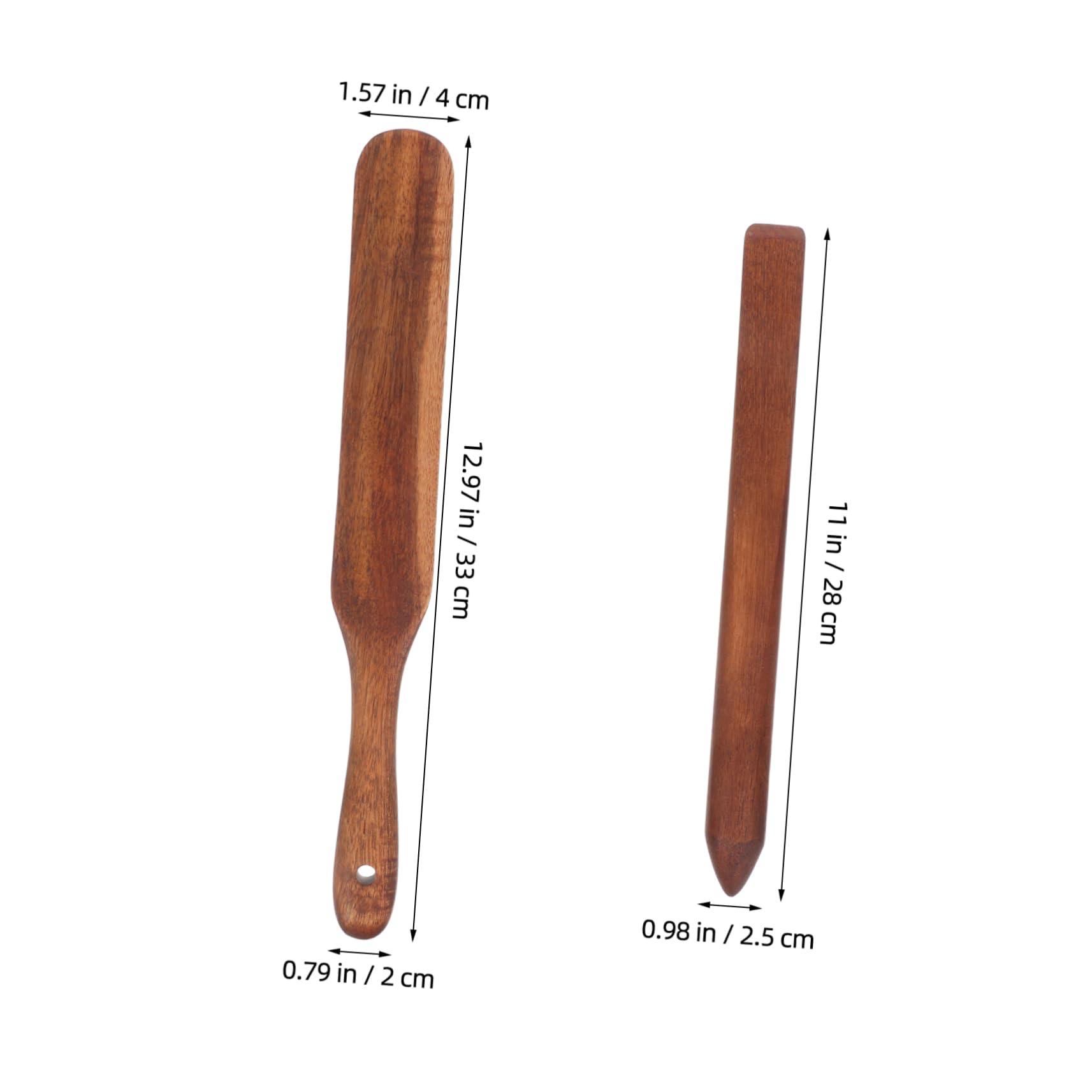 LABRIMP 3 Piezas Madera de Acacia para Remover Masa Madre Varillas de Madera para Mezclar Pan de Acacia para Cocina y Hornear Utensilios de Cocina