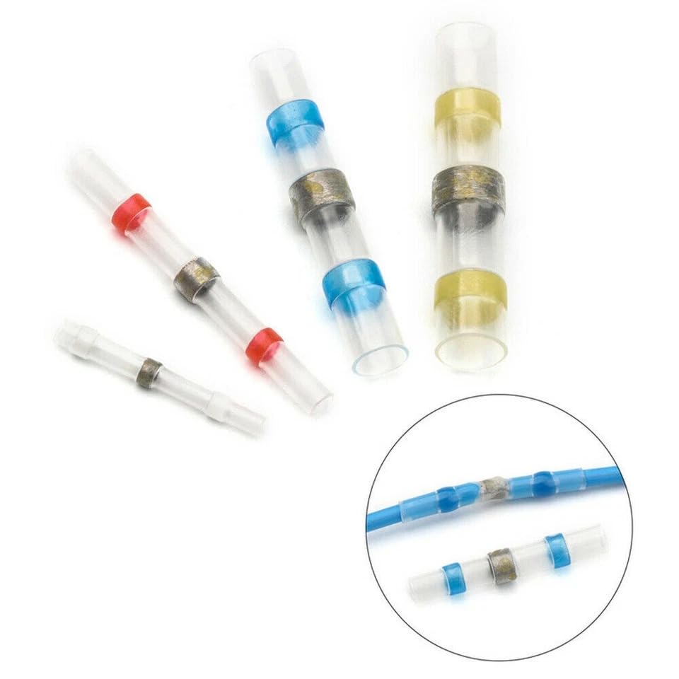 400 Pcs of Solder Seal Sleeve Butt Wire Connectors Heat Shrink Terminals