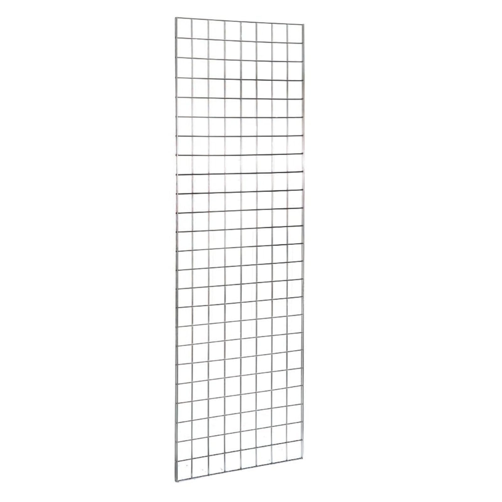 Full Chrome Super Heavy Duty Grid Mesh Wall Display Wall Panel - Retail Shop Display (7ft High x 2ft Wide)