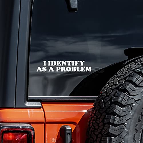 Please Be Patient Student Driver I Identify As A Problem Decal Vinyl Sticker Auto Car Truck Wall Laptop | White | 8' x 1.5'