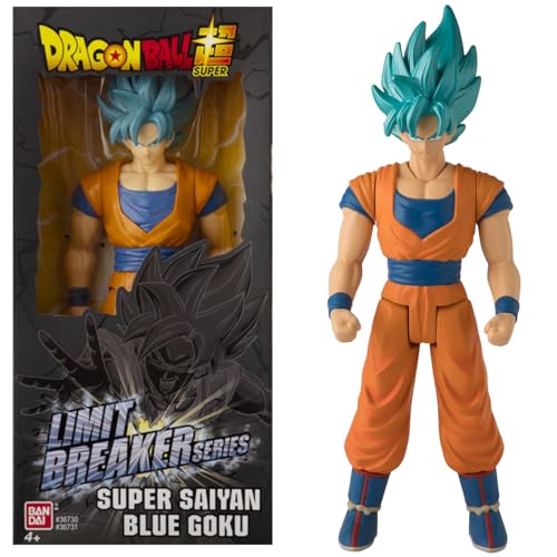 BANDAI - Dragon Ball Super - Figurine Géante Limit Breaker 30 cm - Super Saiyan Goku Blue - Licence Officielle Dragon Ball - Grande Figurine articulée - Jouet Enfant 4...