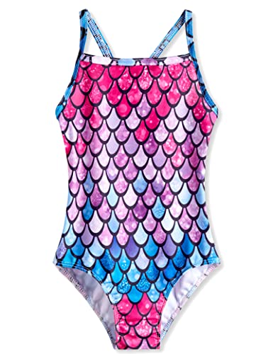 Image of Girls Swimsuits One-Piece Bathing Suits Multicolor Kids Sport Summer Beach Swimwear for 2-10 Years Old