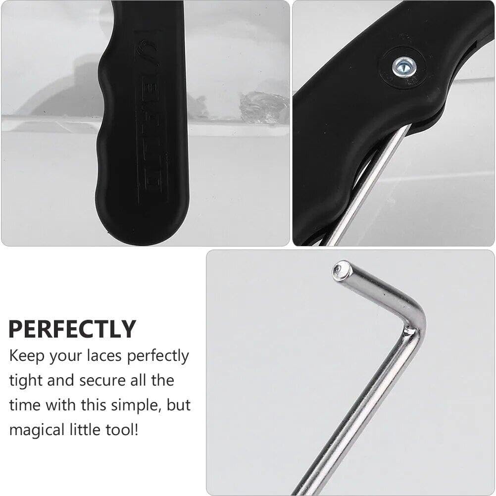 Pince à Lacets En Acier Inoxydable - Poignée Pliable - Outil De Patinage Antidérapant - Accessoires Pour Patins à Glace