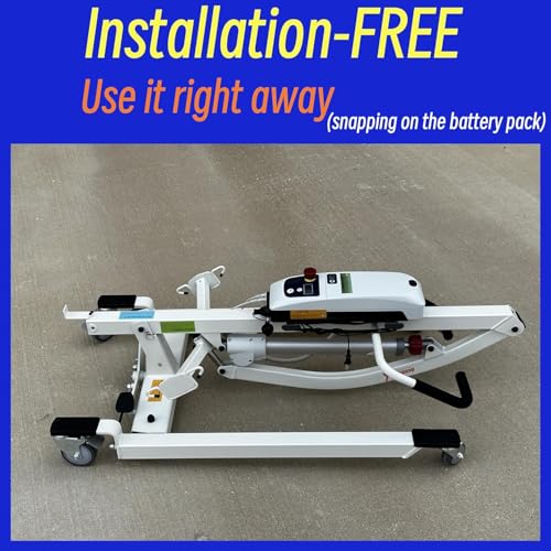doudouX 3-in-1 Electric Patient Lift for Home use and car Transfer, with Luxury High-Back Toilet Sling, 450LBs Capacity